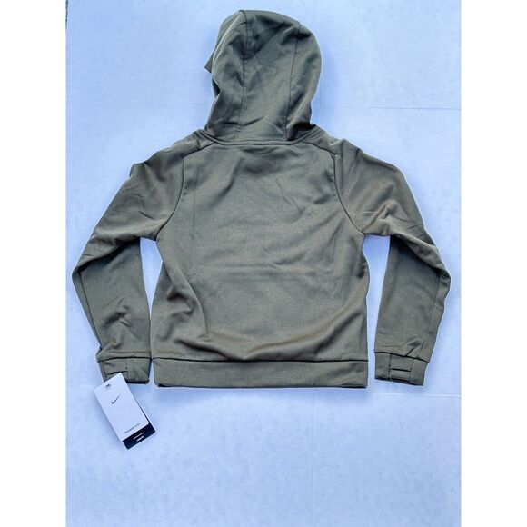 NWT Nike Boys Army Green Fleece Pullover Hoodie Sweatshirt - Sizes 4, 5 and 6 - Picture 3 of 4
